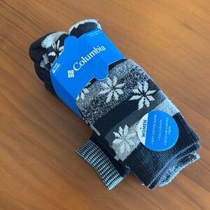 Columbia Women’s Black and Gray Patterned Socks
